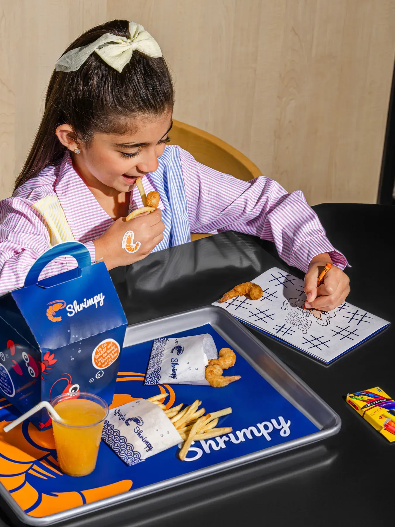 Shrimpy kids meals and activity books